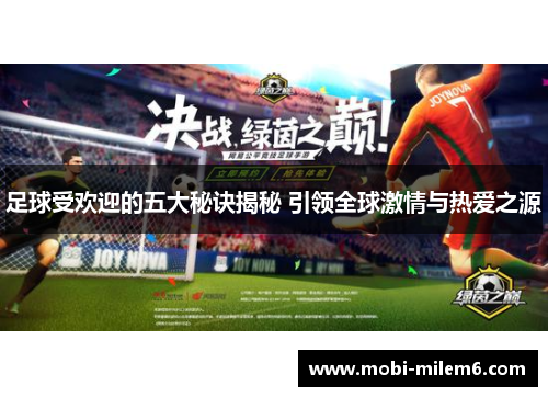 足球受欢迎的五大秘诀揭秘 引领全球激情与热爱之源