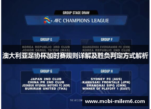 澳大利亚足协杯加时赛规则详解及胜负判定方式解析 澳大利亚足协杯加时赛规则详解及胜负判定方式解析